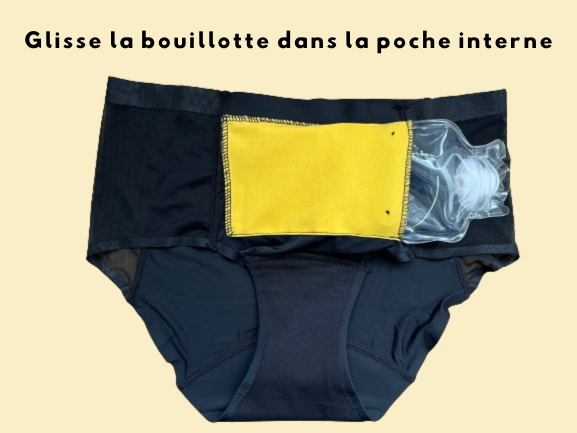 Pack 3 Menstruelles (3 culottes menstruelles et 3 mini bouillottes)