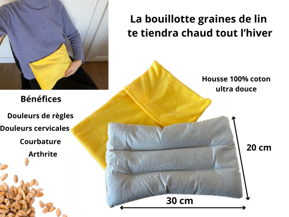 LANCEMENT Bouillotte sèche aux graines de lin